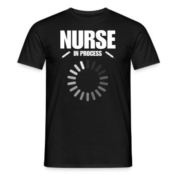 Nurse in process - Men's T-Shirt - black - Front - AI Model Male 178 light (178cm)