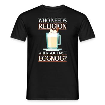 Atheist Atheismus Eierpunsch Weihnachten - Männer T-Shirt - Schwarz - Vorne - AI Model Male 178 light (178cm)