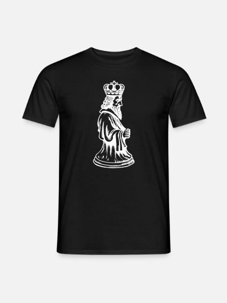 Schachbrett Jesus König Schach - Atheist Atheismus - T-shirt herr - svart