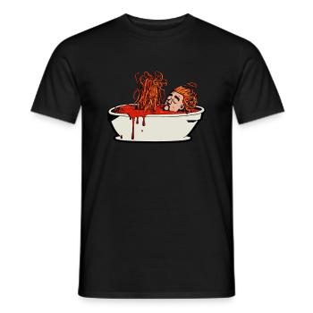 Spaghetti de baignoire de baptême - Athéisme athée - T-shirt homme - noir - Devant - AI Model Male 178 light (178cm)
