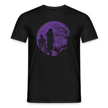 Goth geht über Friedhof - Gothic Grufti - Männer T-Shirt - Schwarz - Vorne - AI Model Male 178 light (178cm)