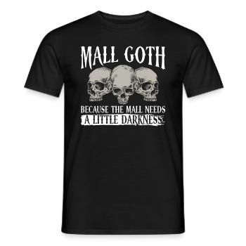 Centre commercial Goth gothique Grufti Dire Emo - T-shirt homme - noir - Devant - AI Model Male 178 light (178cm)