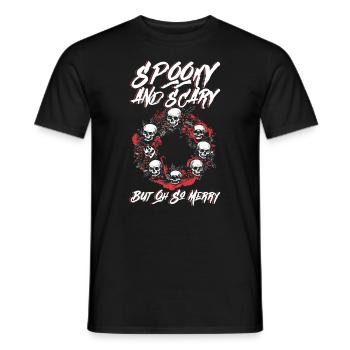 Effrayant effrayant, mais vraiment heureux - Goth - T-shirt homme - noir - Devant - AI Model Male 178 light (178cm)