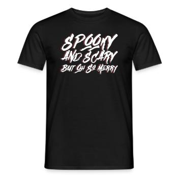 Effrayant effrayant, mais vraiment heureux - Goth - T-shirt homme - noir - Devant - AI Model Male 178 light (178cm)