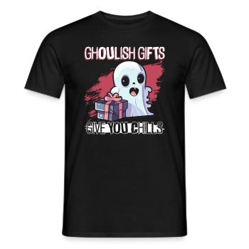 Scary gifts give you goose bumps - Goth - Men's T-Shirt - black - Front - AI Model Male 178 light (178cm)