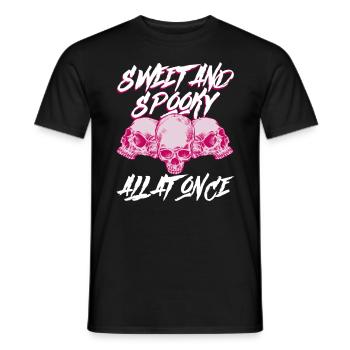 Cute and scary at the same time - Bubble Goth Perky Goth - Men's T-Shirt - black - Front - AI Model Male 178 light (178cm)