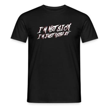 Je ne suis pas malade, je suis juste Goth AF - Moontan Gothic - T-shirt homme - noir - Devant - AI Model Male 178 light (178cm)
