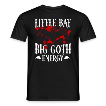 Baby Fledermaus Gothic Goth Grufti Spruch - Männer T-Shirt - Schwarz - Vorne - AI Model Male 178 light (178cm)