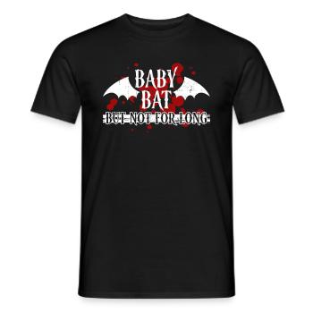 Baby Fledermaus Gothic Goth Grufti Spruch - Männer T-Shirt - Schwarz - Vorne - AI Model Male 178 light (178cm)