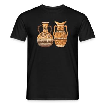 Griechische Keramik Vasen - Töpferei Keramiker - Männer T-Shirt - Schwarz - Vorne - AI Model Male 178 light (178cm)