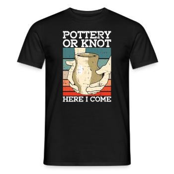 Poterie ou nœud, me voilà - Töpfer - T-shirt homme - noir - Devant - AI Model Male 178 light (178cm)