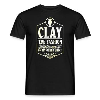 Poterie Poterie Argile Poterie Drôle - T-shirt homme - noir - Devant - AI Model Male 178 light (178cm)