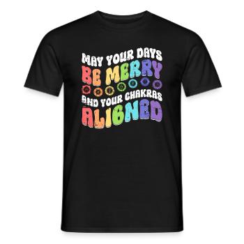 Hippie Christmas Chakra - Männer T-Shirt - Schwarz - Vorne - AI Model Male 178 light (178cm)