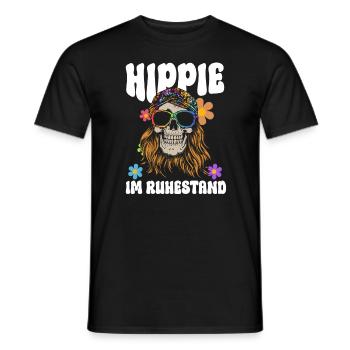 Hippie Im Ruhestand - Hippie Kostüm 70er - Männer T-Shirt - Schwarz - Vorne - AI Model Male 178 light (178cm)