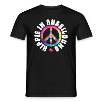 Hippie In Ausbildung - Hippie Kostüm 70er Peace - Männer T-Shirt - Schwarz - Vorne - AI Model Male 178 light (178cm)