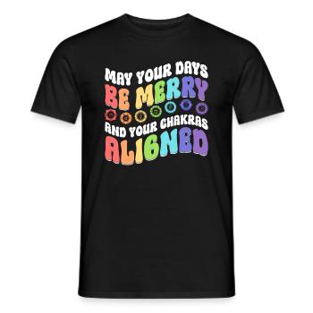 Hippie Christmas Chakra - Men's T-Shirt - black - Front - AI Model Male 178 light (178cm)