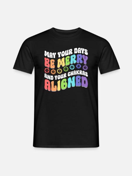 Hippie Christmas Chakra - Männer T-Shirt - Schwarz