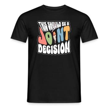 Décision conjointe - Costume hippie - T-shirt homme - noir - Devant - AI Model Male 178 light (178cm)