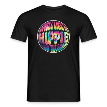 Riechen wie ein Hippie Seife - Hippie-Kostüm Tie - Männer T-Shirt - Schwarz - Vorne - AI Model Male 178 light (178cm)
