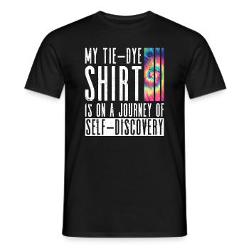 Tie-Dye Shirt ist auf Selbstfindungsreise - Hippie - Männer T-Shirt - Schwarz - Vorne - AI Model Male 178 light (178cm)