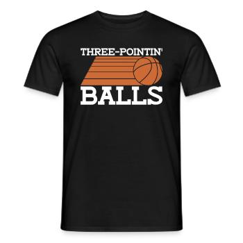 Drei-Punkt-Bälle - Lustiger Basketball - Männer T-Shirt - Schwarz - Vorne - AI Model Male 178 light (178cm)