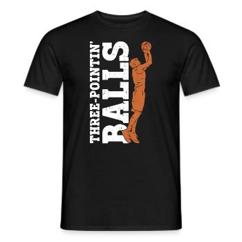 Drei-Punkt-Bälle - Lustiger Basketball - Männer T-Shirt - Schwarz - Vorne - AI Model Male 178 light (178cm)