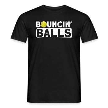 Bouncin' Balls - Tennis amusant - T-shirt homme - noir - Devant - AI Model Male 178 light (178cm)