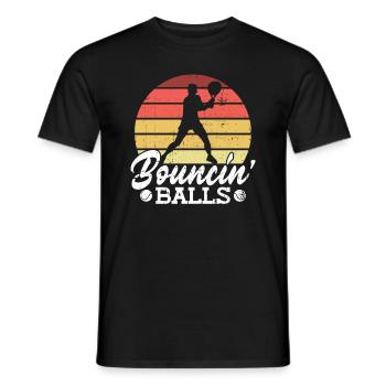 Bouncin' Balls - Tennis amusant - T-shirt homme - noir - Devant - AI Model Male 178 light (178cm)