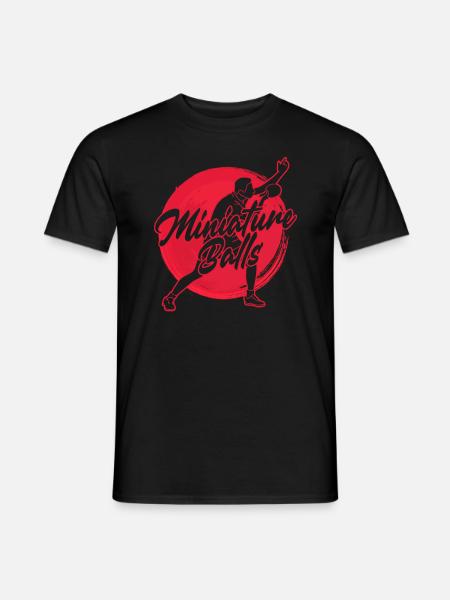 Miniaturbälle - Lustiges Ping Pong - Männer T-Shirt - Schwarz