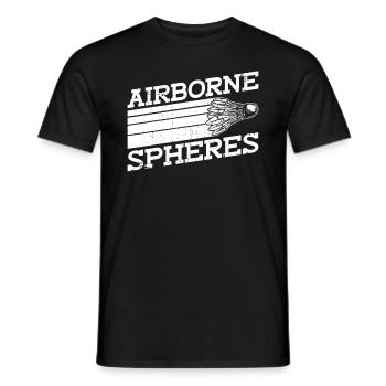 Balls in the air - Funny badminton - Men's T-Shirt - black - Front - AI Model Male 178 light (178cm)