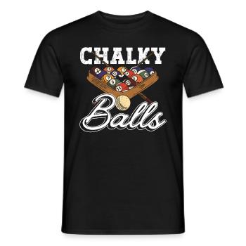 Chalky Balls - Lustig Billard - Männer T-Shirt - Schwarz - Vorne - AI Model Male 178 light (178cm)