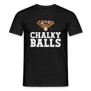 Chalky Balls - Lustig Billard - Männer T-Shirt - Schwarz - Vorne - AI Model Male 178 light (178cm)