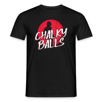 Chalky Balls - Lustig Billard - Männer T-Shirt - Schwarz - Vorne - AI Model Male 178 light (178cm)