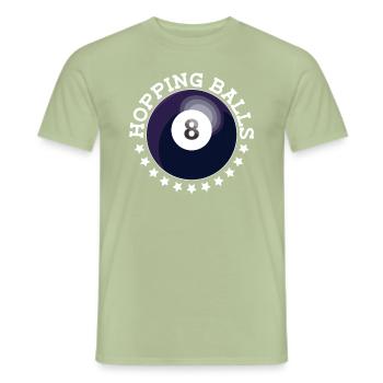 Bouncing Balls - Funny Billiards - Men's T-Shirt - sage - Front - AI Model Male 178 light (178cm)