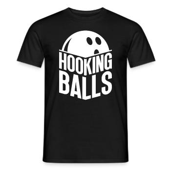 Hakende Kugeln - Lustiges Bowling - Männer T-Shirt - Schwarz - Vorne - AI Model Male 178 light (178cm)