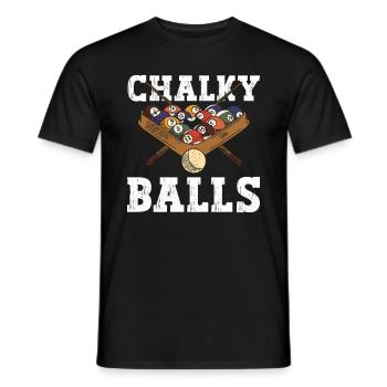 Chalky Balls - Lustige Billardkugeln - Männer T-Shirt - Schwarz - Vorne - AI Model Male 178 light (178cm)