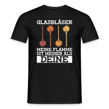 Glasbläser - Meine Flamme Ist Heißer Als Deine - Männer T-Shirt - Schwarz - Vorne - AI Model Male 178 light (178cm)