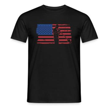 Glasbläser USA Flagge - Glasblasen Glasbläser - Männer T-Shirt - Schwarz - Vorne - AI Model Male 178 light (178cm)