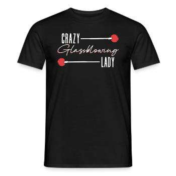 Verrückte Glasbläserin - Glasbläser Glasbläser - Männer T-Shirt - Schwarz - Vorne - AI Model Male 178 light (178cm)
