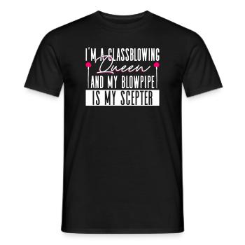 Glasbläserkönigin Glas Glasblasen Glasbläser - Männer T-Shirt - Schwarz - Vorne - AI Model Male 178 light (178cm)