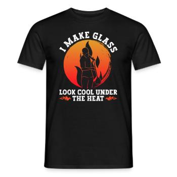 I make glass look cool - glass blowing - Men's T-Shirt - black - Front - AI Model Male 178 light (178cm)