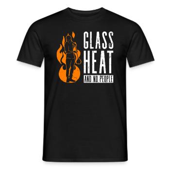 Verre - chaleur - et personne - souffleurs de verre - T-shirt homme - noir - Devant - AI Model Male 178 light (178cm)
