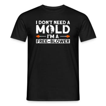 Ich brauche keine Form - Glasblasen - Männer T-Shirt - Schwarz - Vorne - AI Model Male 178 light (178cm)