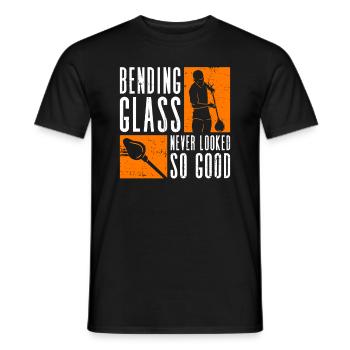 Bending glass has never looked so good - glass blowing - Men's T-Shirt - black - Front - AI Model Male 178 light (178cm)