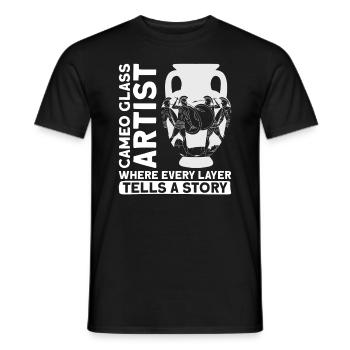Cameo Glass Artist - Wo jede Schicht eine - Männer T-Shirt - Schwarz - Vorne - AI Model Male 178 light (178cm)