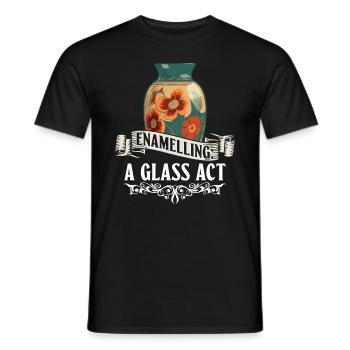 Emaillieren: Ein gläserner Akt - Emailliertes Glas - Männer T-Shirt - Schwarz - Vorne - AI Model Male 178 light (178cm)