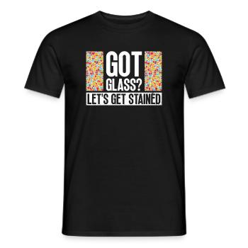 Haben Sie Glas? Let's Get Stained - Glasmalerei - Männer T-Shirt - Schwarz - Vorne - AI Model Male 178 light (178cm)