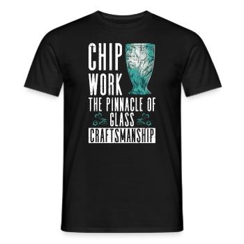Chip Work - Le summum de l’artisanat du verre - Chip - T-shirt homme - noir - Devant - AI Model Male 178 light (178cm)
