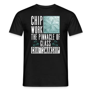 Chip Work - Le summum de l’artisanat du verre - Chip - T-shirt homme - noir - Devant - AI Model Male 178 light (178cm)