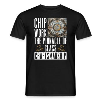 Chip Work - Le summum de l’artisanat du verre - Chip - T-shirt homme - noir - Devant - AI Model Male 178 light (178cm)
